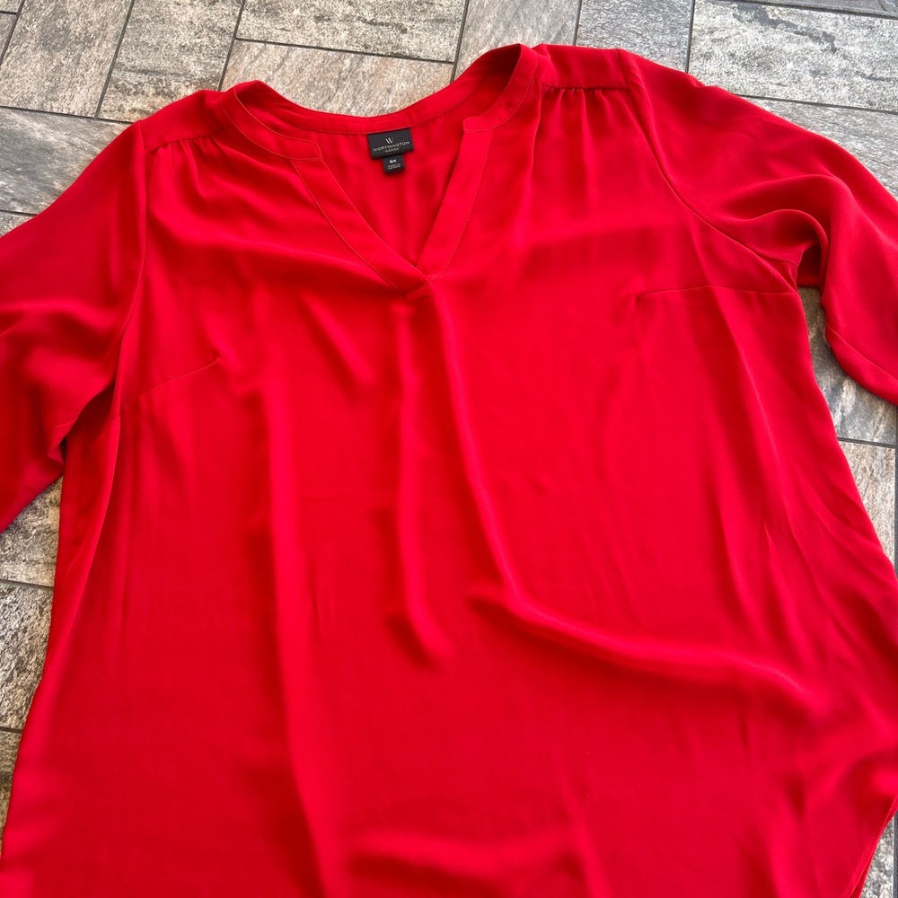 Worthington V Neck Blouse - Picture 3 of 7